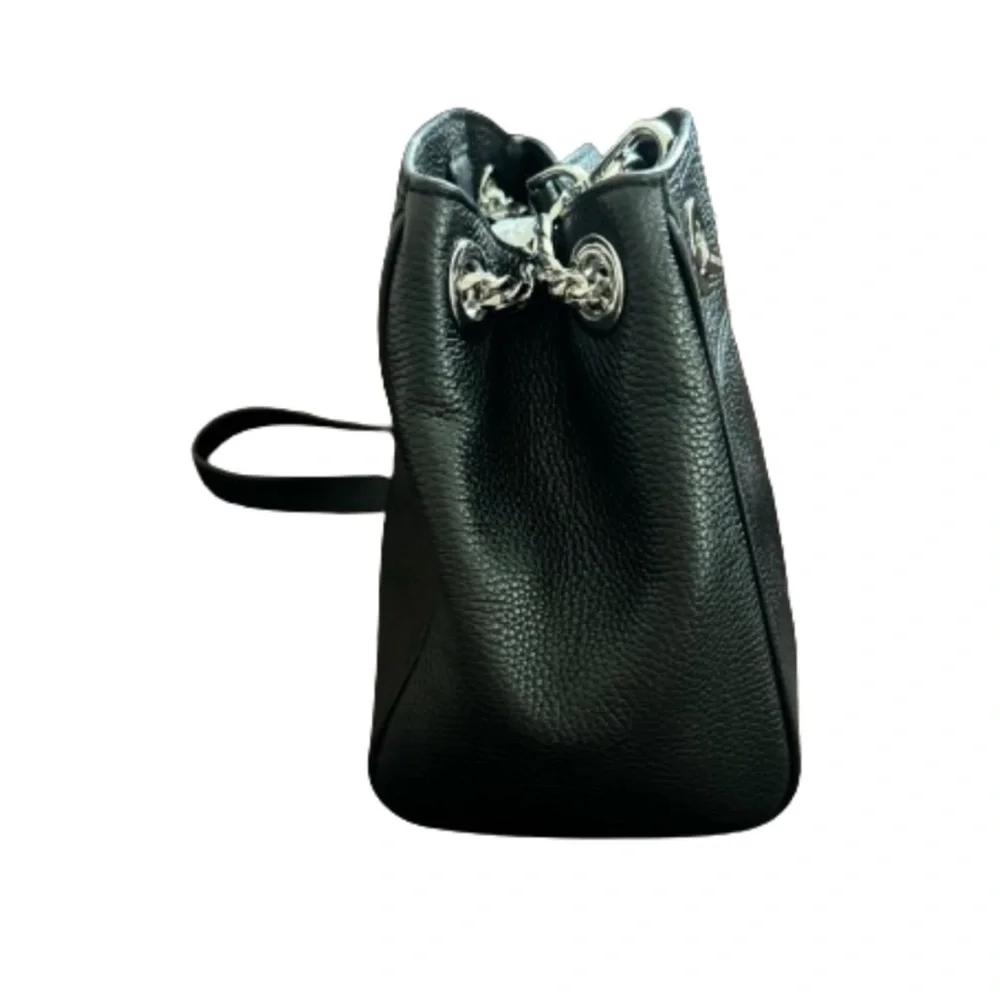 MICHAEL KORS Jet Set Chain Legacy Black Pebble Leather Shoulder Bag w/ Dust Bag